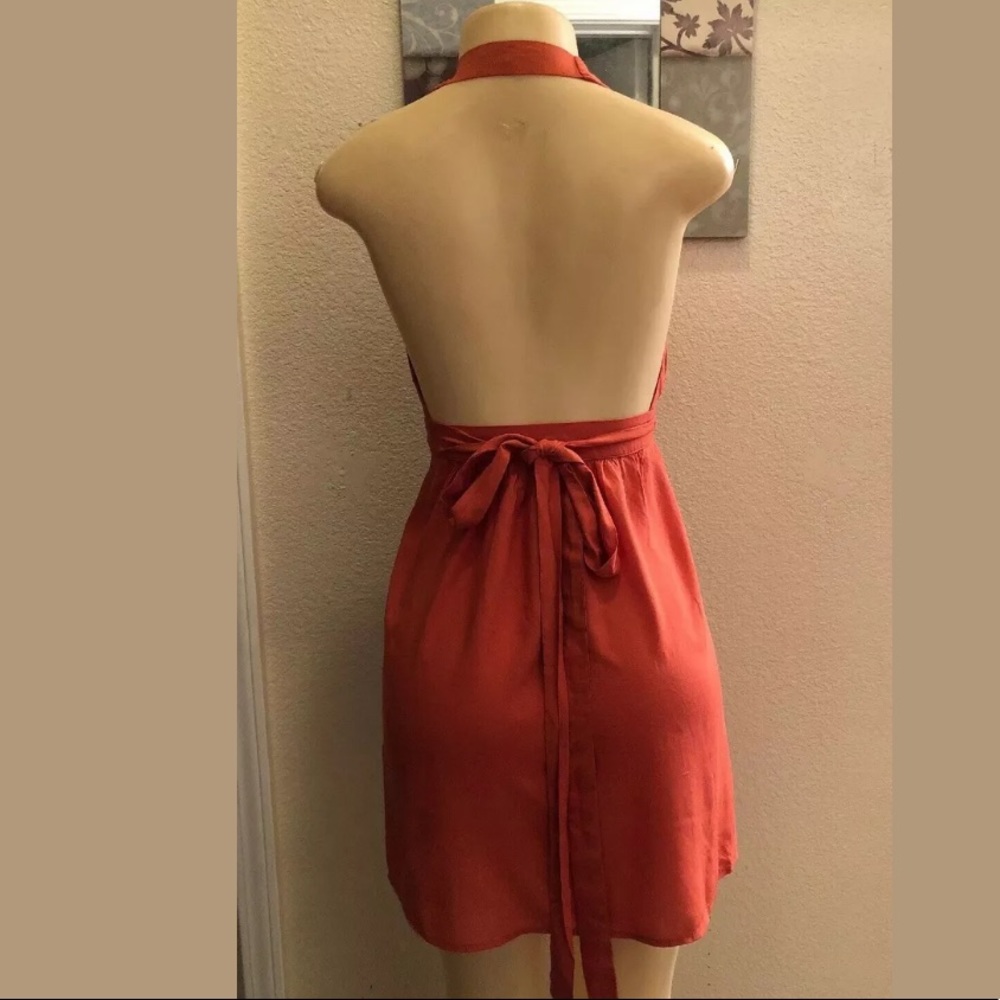 Re-Named Wrap Sundress Deep Cleavage Open Back - image 5